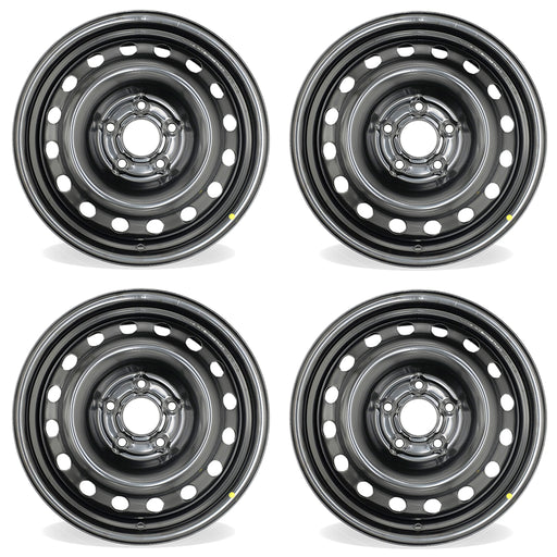 16" 16x6.5 Set of 4 Black Steel Wheels For Nissan Sentra 2013-2019 OEM Quality Replacement Rim