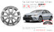 For Toyota Camry OEM Design Wheel 17" 17x7 2015-2017 Hyper Silver Single Replacement Rim