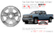 For Chevrolet Sierra Silverado 1500 OEM Design Wheel 18" 18x8.5 2014-2019 Machined Silver Single Replacement Rim