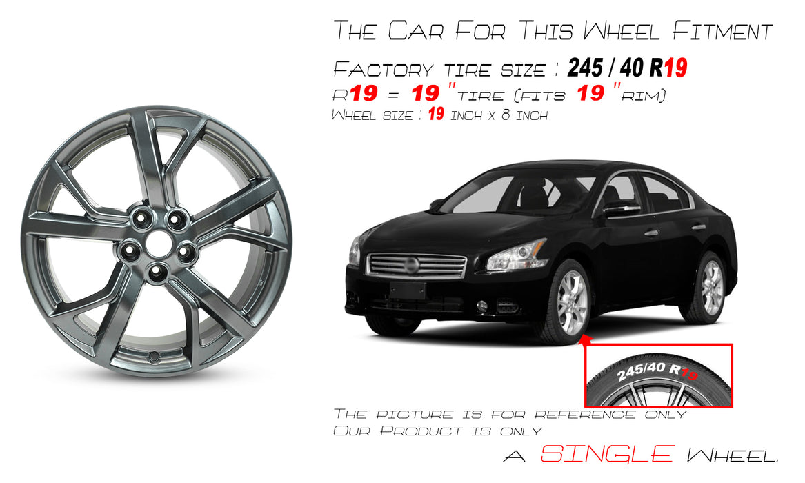 For Nissan Maxima OEM Design Wheel 19" 19x8 2012-2014 Grey Single Replacement Rim