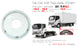 19.5" Single 19.5x6 White Steel Wheel For ISUZU NPR NPR-HD NQR NRR 1995-2023 OEM Design Replacement Rim 8980939730