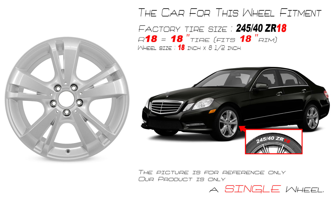E280 Rims For FRONT Mercedes-Benz E300 E350 E400 E550 OEM Design Wheel 18