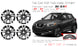 17” SET OF 4 17x7.5 MACHINED BLACK Wheels for NISSAN KICKS 2018-2020 OEM Design Replacement Rim