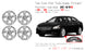 Set of 4 New 19" 19x8 Silver Hyper Alloy Wheels For 2012 2013 2014 Nissan Maxima OEM Design Replacement Rim