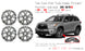 SET OF 4 Brand New 18" 18x7.5 Alloy Wheels For Toyota Hinghlander 2014-2019 Machined Gray OEM Quality Replacement Rim