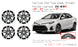 SET OF 4 New 17" 17x7 Alloy 10 Spoke Wheels For Toyota COROLLA 2017 2018 2019 Machined Black OEM Quality Replacement Rim
