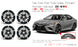 For Toyota Camry OEM Design Wheel 19" 19x8 2018-2024 Machined Black Set of 4 Replacement Rim