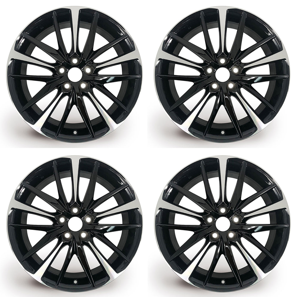 For Toyota Camry OEM Design Wheel 19" 19x8 2018-2024 Machined Black Set of 4 Replacement Rim
