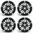 For Toyota Camry OEM Design Wheel 19" 19x8 2018-2024 Machined Black Set of 4 Replacement Rim