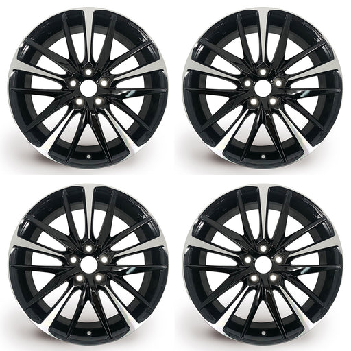 For Toyota Camry OEM Design Wheel 19" 19x8 2018-2024 Machined Black Set of 4 Replacement Rim