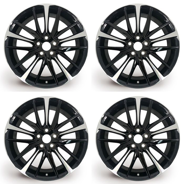 For Toyota Camry OEM Design Wheel 19" 19x8 2018-2024 Machined Black Set of 4 Replacement Rim