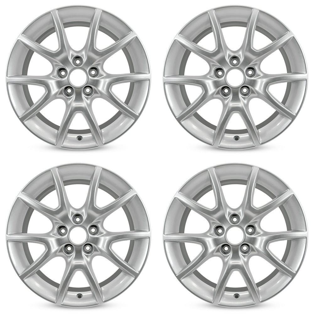 For Dodge Dart OEM Design Wheel 17" 17x7.5 2013-2016 Silver Set of 4 Replacement Rim