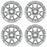 For Dodge Dart OEM Design Wheel 17" 17x7.5 2013-2016 Silver Set of 4 Replacement Rim