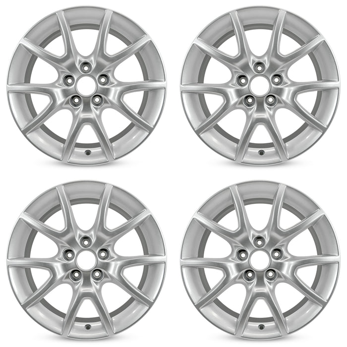 For Dodge Dart OEM Design Wheel 17" 17x7.5 2013-2016 Silver Set of 4 Replacement Rim