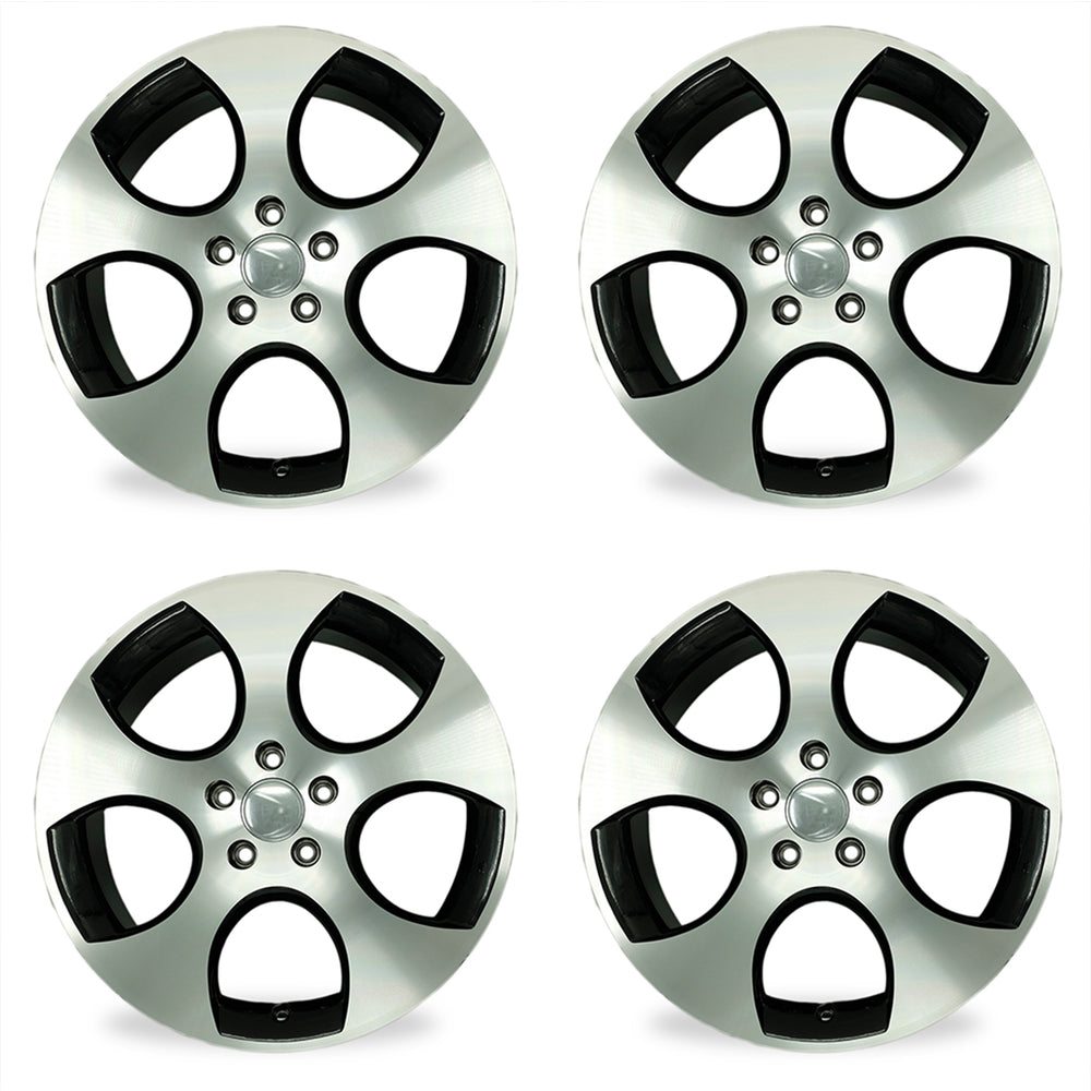 For Volkswagen Golf Jetta GTI OEM Design Wheel 18" 18x7.5 2005-2014 Machined Black Set of 4 Replacement Rim