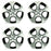 For Volkswagen Golf Jetta GTI OEM Design Wheel 18" 18x7.5 2005-2014 Machined Black Set of 4 Replacement Rim