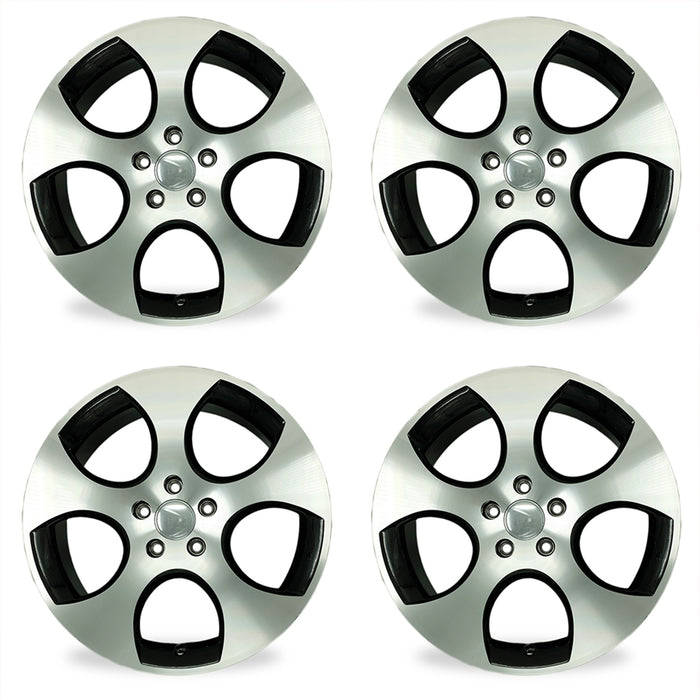 For Volkswagen Golf Jetta GTI OEM Design Wheel 18" 18x7.5 2005-2014 Machined Black Set of 4 Replacement Rim