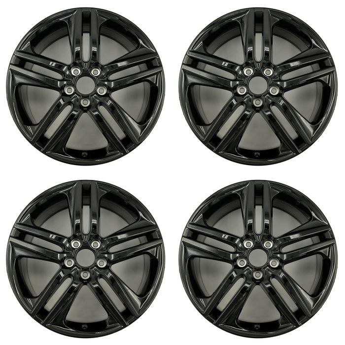 For Honda Accord OEM Design Wheel 19" 19x8 2016 2017 GLOSS BLACK Set of 4 Replacement Rim