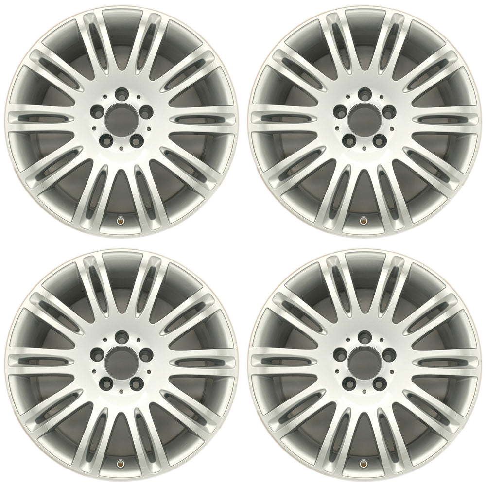 FRONT Rear For Mercedes E350 E550 OEM Design Wheel 18" 18x8.5 18x9 2007-2009 Silver Set of 4 Replacement Rim