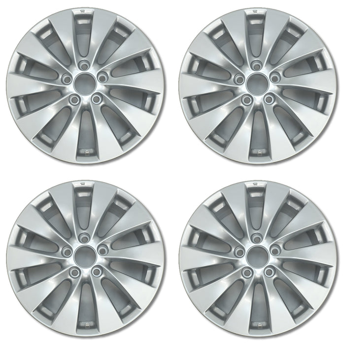 For Honda Accord OEM Design Wheel 17" 17x7.5 2013-2015 Silver Set of 4 Replacement Rim 42700T2AA92 42700T2AA91 T2A17075B