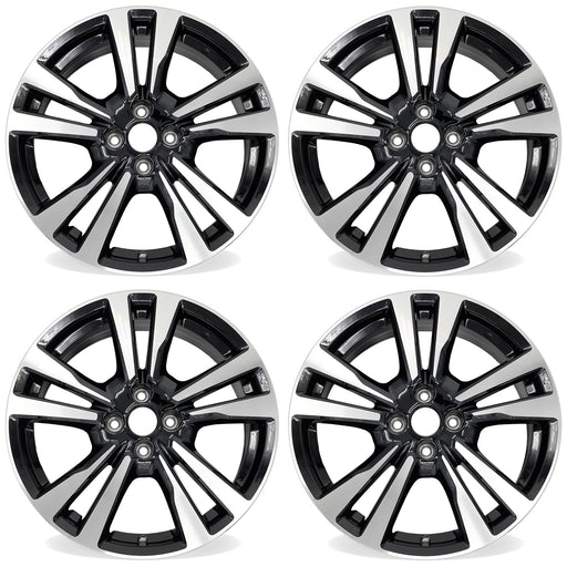 17” SET OF 4 17x6.5 MACHINED BLACK Wheels for NISSAN KICKS 2018-2020 OEM Design Replacement Rim