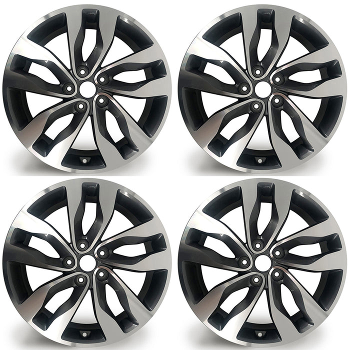 For Kia Optima OEM Design Wheel 18" 18x7.5 2014-2015 Machined GREY Set of 4 Replacement Rim
