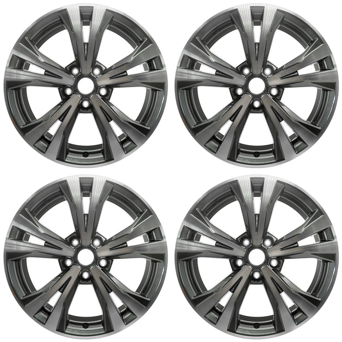 For Nissan Rogue OEM Design Wheel 18" 18x7 2017-2020 Machined Charcoal Set of 4 Replacement Rim