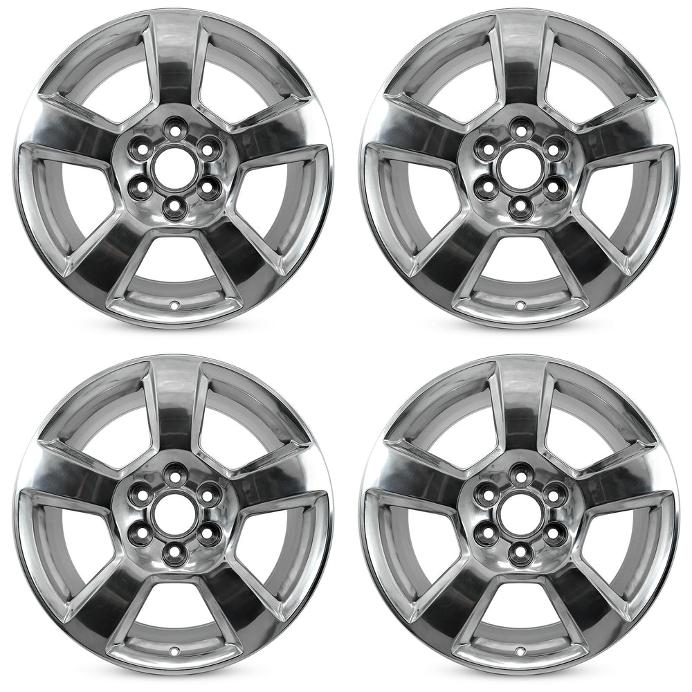 For Chevy Silverado 1500 Suburban Tahoe OEM Design Wheel 20" 20x9 2014-2020 Polished Set of 4 Replacement Rim