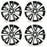 For Nissan Rogue OEM Design Wheel 19" 19x7 2017-2020 Machined Black Set of 4 Replacement Rim