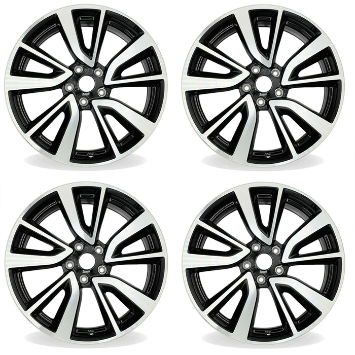 For Nissan Rogue OEM Design Wheel 19" 19x7 2017-2020 Machined Black Set of 4 Replacement Rim
