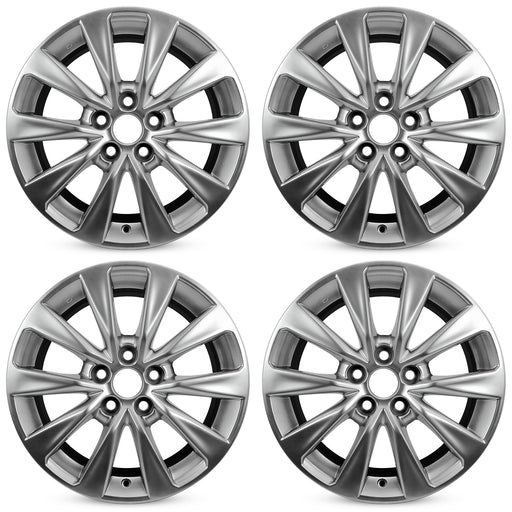 For Toyota Camry OEM Design Wheel 17" 17x7 2015-2017 Hyper Silver Set of 4 Replacement Rim