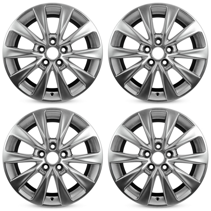 For Toyota Camry OEM Design Wheel 17" 17x7 2015-2017 Hyper Silver Set of 4 Replacement Rim
