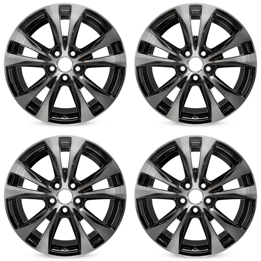 For Toyota RAV4 OEM Design Wheel 18" 18x7.5 2013-2015 Machined Black Set of 4 Replacement Rim