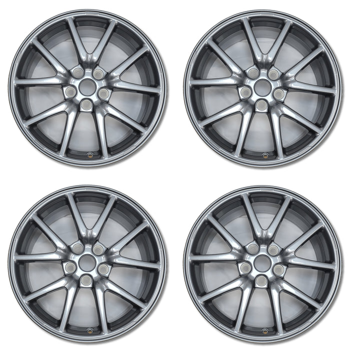 For Tesla Model 3 OEM Design Wheel 18" 2017-2023 18x8.5 Charcoal Set of 4 Replacement Rim 1044221