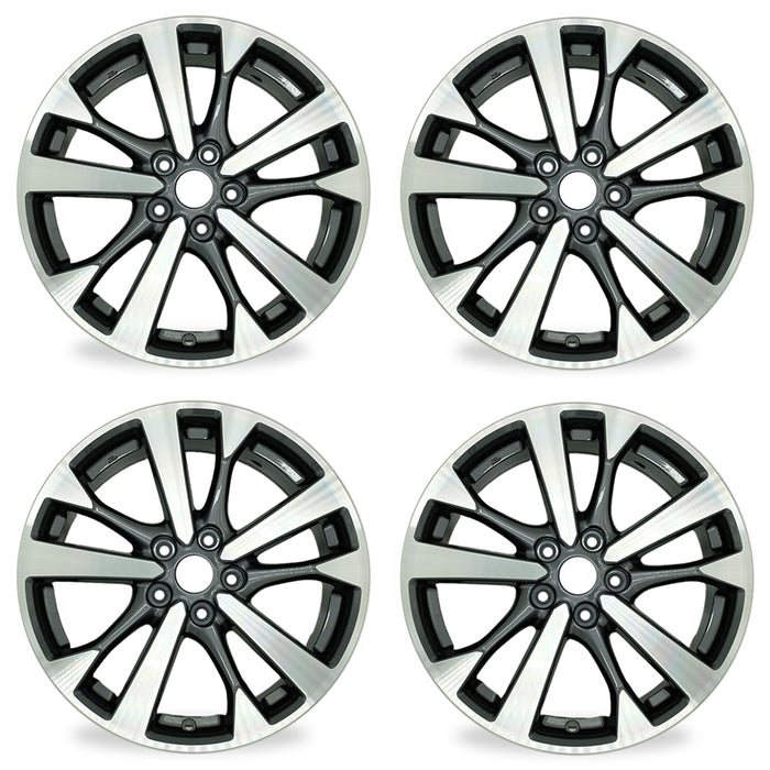 For Nissan Altima OEM Design Wheel 18" 18X7.5 2016 2017 Machined Grey Set of 4 Replacement Rim