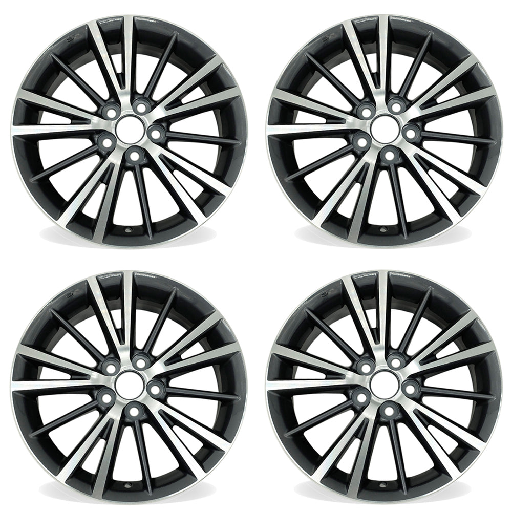 For Toyota Corolla OEM Design Wheel 16" 16X6.5 2016-2019 Machined GREY Set of 4 Replacement Rim