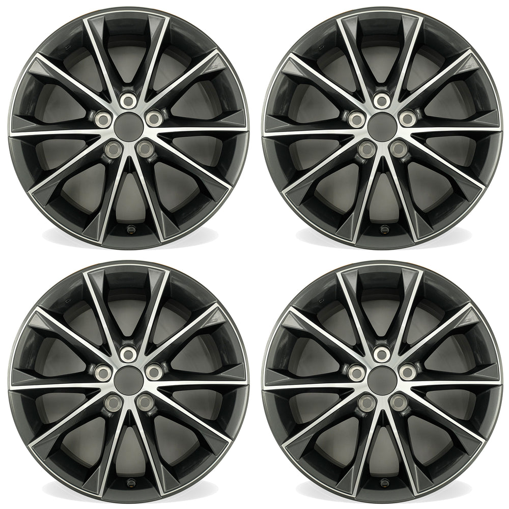 For Toyota Camry OEM Design Wheel 18" 18x7.5 2015-2017 Machined Charcoal Set of 4 Replacement Rim