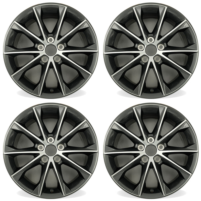For Toyota Camry OEM Design Wheel 18" 18x7.5 2015-2017 Machined Charcoal Set of 4 Replacement Rim