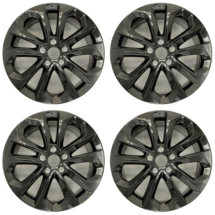 For Honda Accord OEM Design Wheel 18" 18x8 2013-2015 GLOSS BLACK Set of 4 Replacement Rim