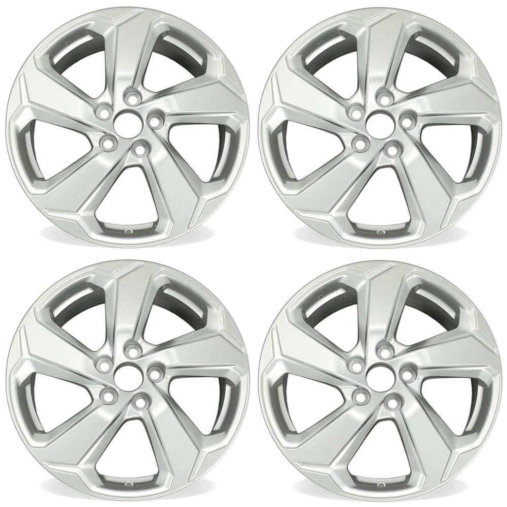 18” SET OF 4 18x7 HYPER SILVER Wheel for TOYOTA RAV4 2021 2022 OEM Design Replacement Rim