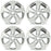 18” SET OF 4 18x7 HYPER SILVER Wheel for TOYOTA RAV4 2021 2022 OEM Design Replacement Rim