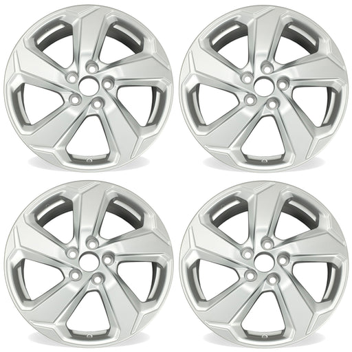 18” SET OF 4 18x7 HYPER SILVER Wheel for TOYOTA RAV4 2021 2022 OEM Design Replacement Rim