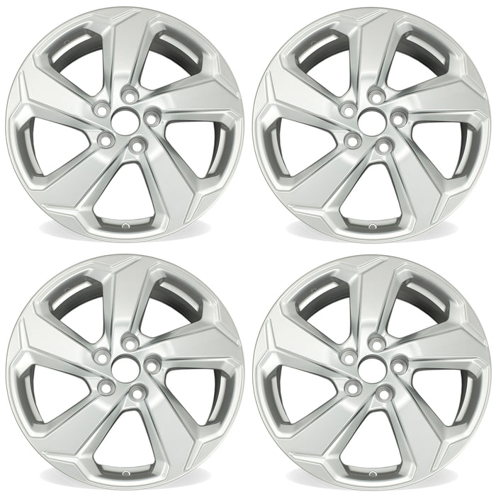 18” SET OF 4 18x7 HYPER SILVER Wheel for TOYOTA RAV4 2021 2022 OEM Design Replacement Rim