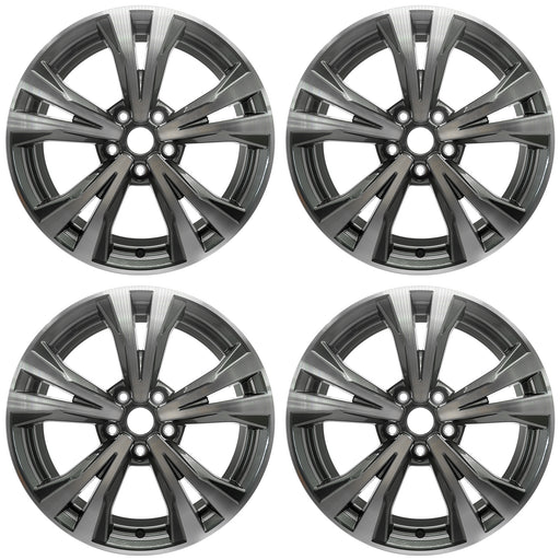 For Nissan Rogue OEM Design Wheel 18" 18x7 2017-2020 Machined Charcoal Set of 4 Replacement Rim