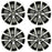 For Volkswagen Jetta OEM Design Wheel 16" 16x6.5 2015-2018 Machined Black Set of 4 Replacement Rim