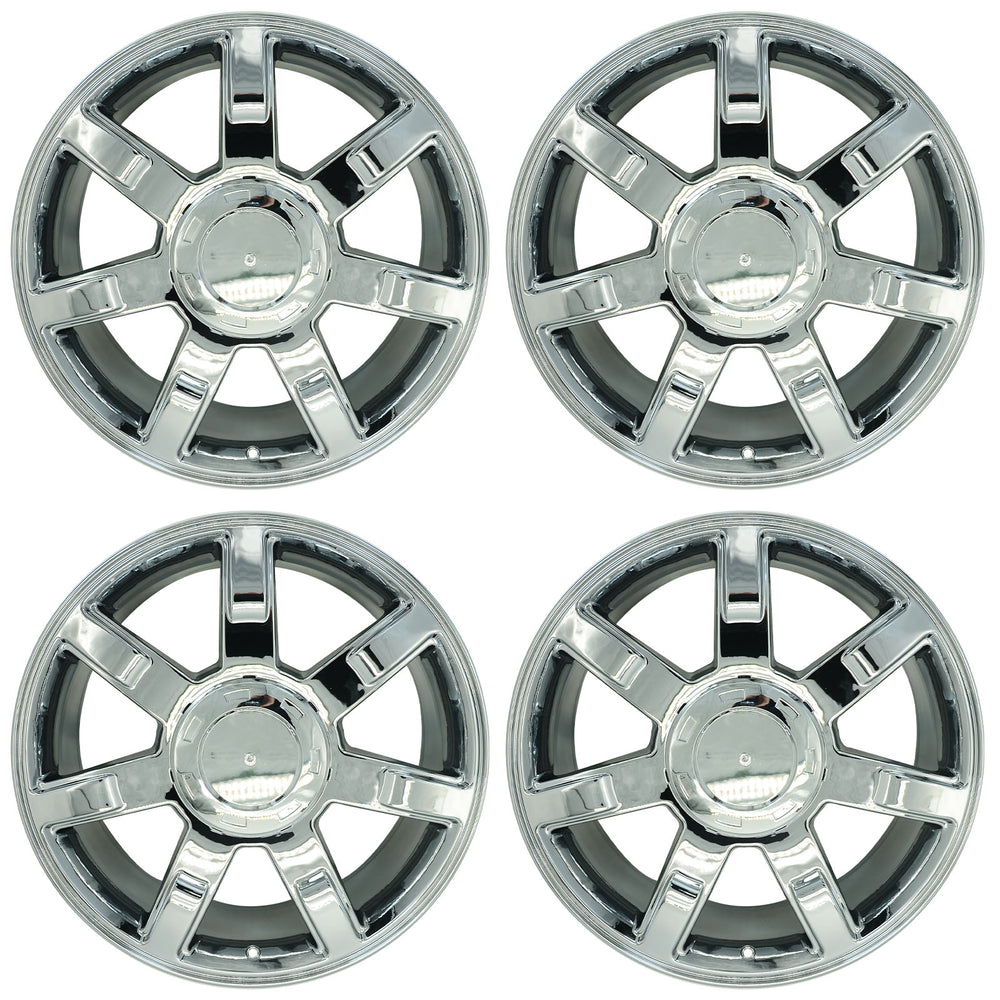 22" Set of 4 Brand New 22x9 Chrome Alloy Wheels for 2007-2014 Cadillac Escalade ESV EXT OEM Quality Replacement Rim