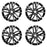 For Toyota Camry OEM Design Wheel 18" 18x8 2025 Machined Black Set of 4 Replacement Rim