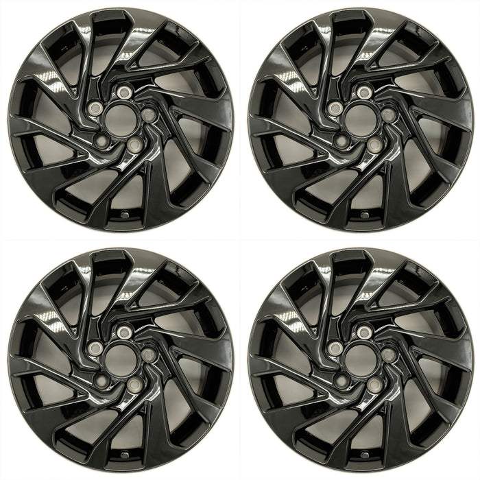 For Honda Civic OEM Design Wheel 16" 16X7 2016-2021 GLOSS BLACK Set of 4 Replacement Rim