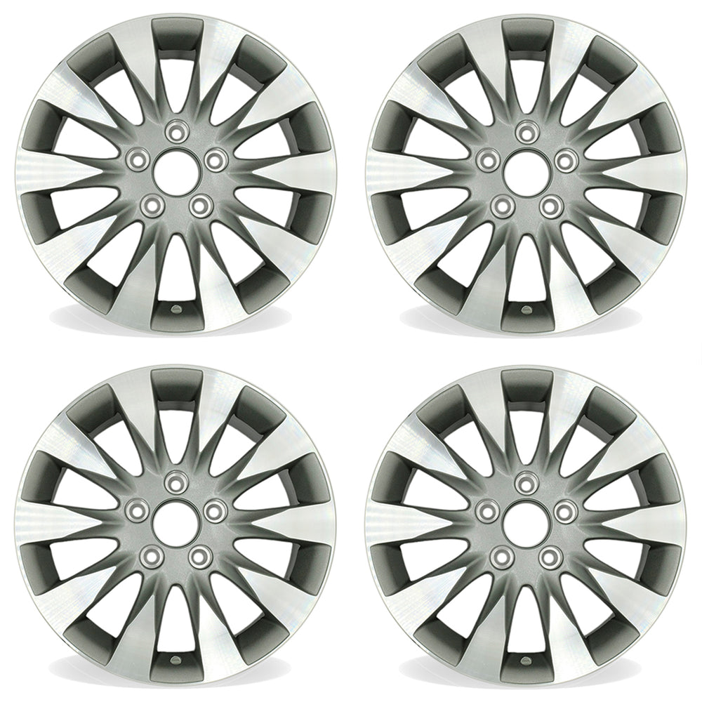 For Honda Civic OEM Design Wheel 16" 16X6.5 Machined Grey 2009-2011 Set of 4 Replacement Rim