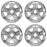 For Chevrolet Sierra Silverado 1500 OEM Design Wheel 18" 18x8.5 2014-2019 Machined Silver Set of 4 Replacement Rim